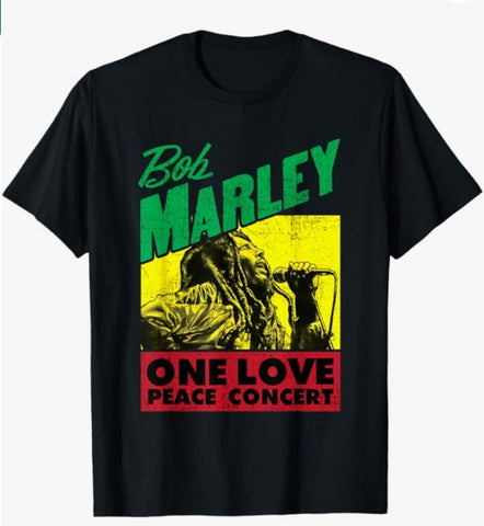 BOB MARLEY - ONE LOVE - LADIES VNECK T-SHIRT